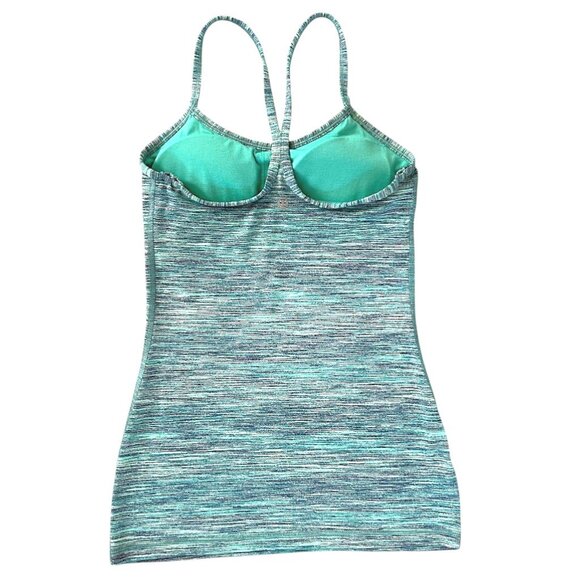 Lululemon Power Y Tank Space Dye Camo Teal Size 4 - Picture 8 of 12